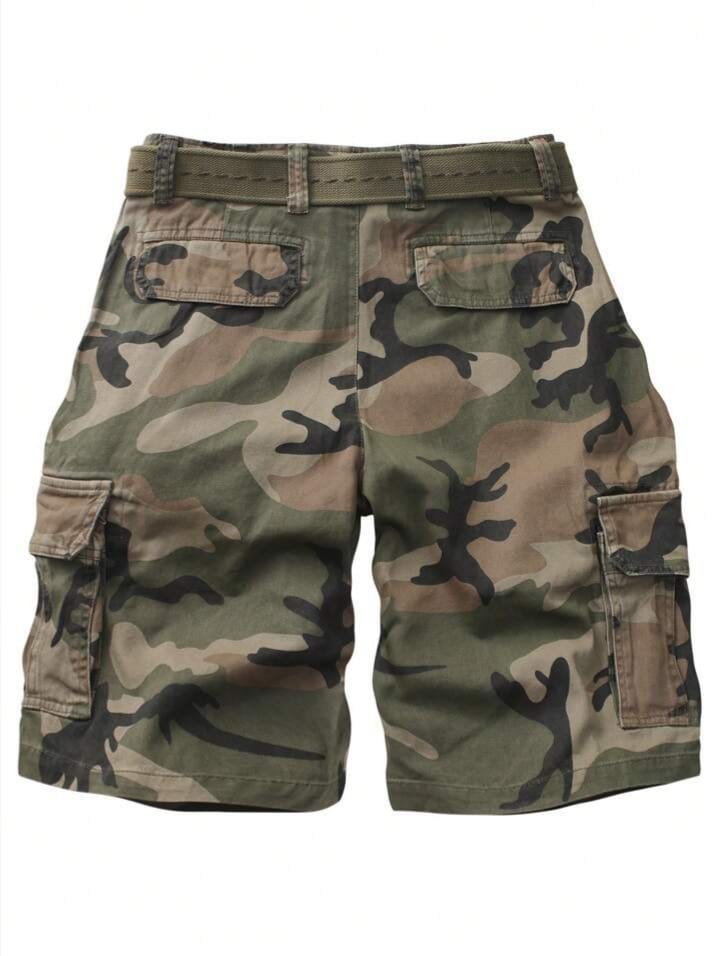 XREALX Men's Cotton Combat Camo Work With multi Pockets Cargo Shorts